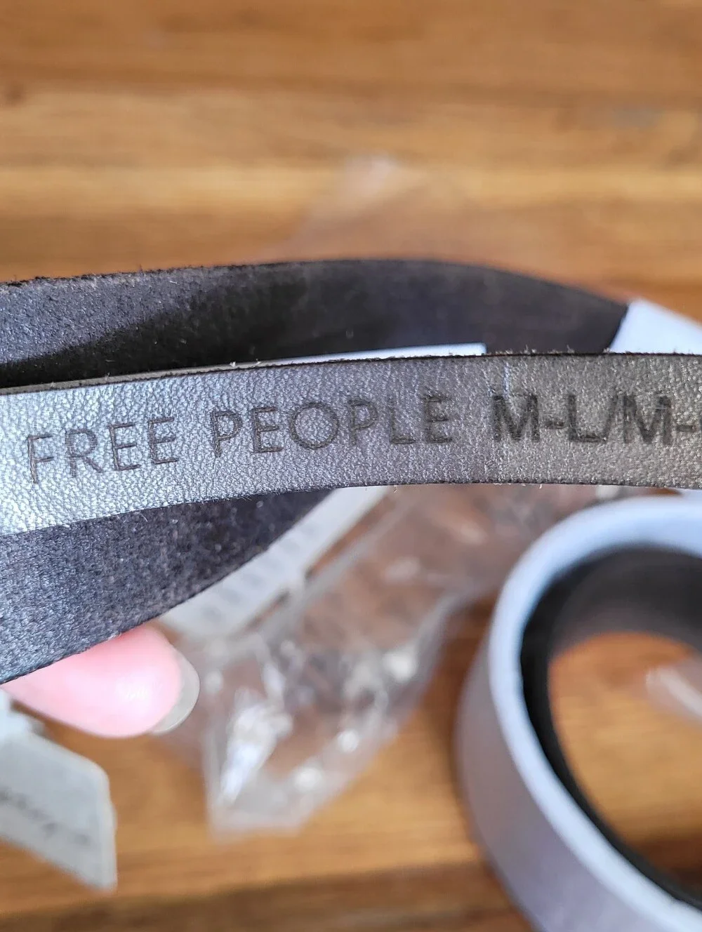 Free People Paloma Buckle Belt Color Black 100% Buff Leather Sizes S-M And M-L